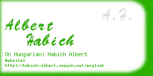 albert habich business card